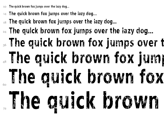 White funky rabbit font waterfall